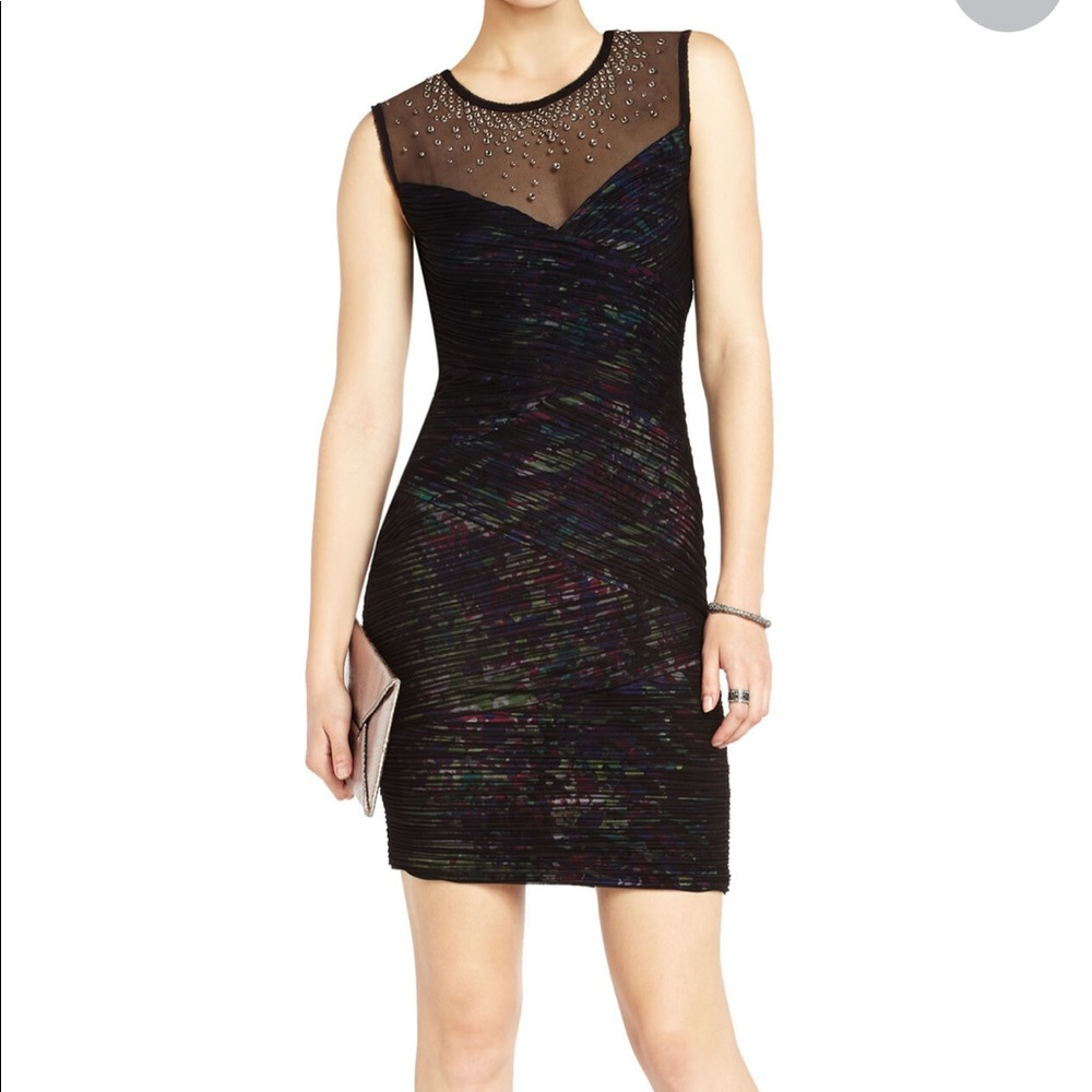 BCBGMAXAZRIA CAMIRA Embellished Evening Dress XS